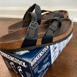 Size 37 black Birkenstocks